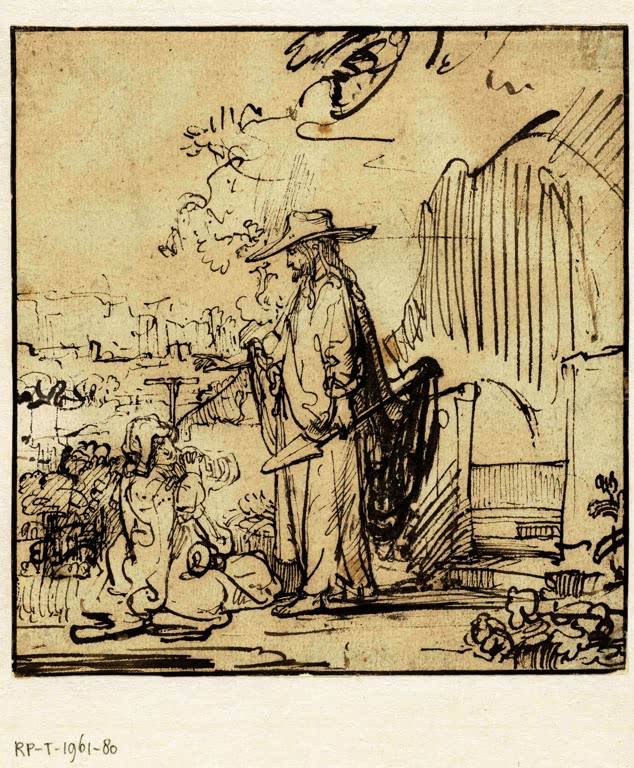 Kunstdruck „Christus erscheint Maria Magdalena als Gärtner“ von Rembrandt van Rijn