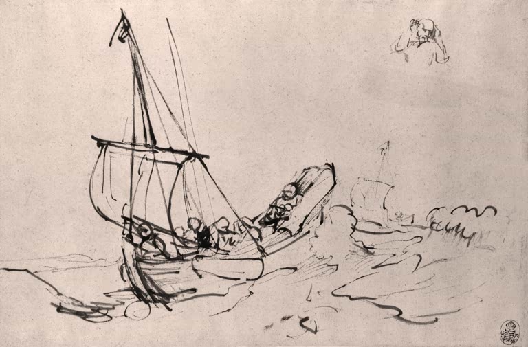 Kunstdruck „Christus im Sturm“ von Rembrandt van Rijn

