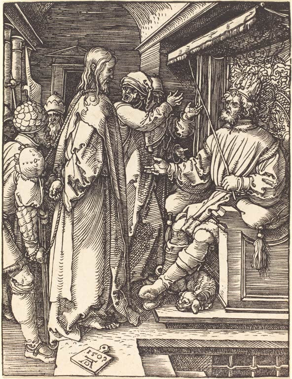 Kunstdruck „Christus vor Herodes“ von Albrecht Dürer