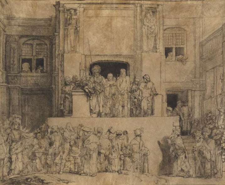 Kunstdruck „Christus wird dem Volk vorgestellt“ von Rembrandt van Rijn