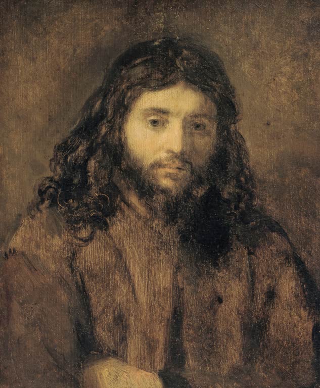 Kunstdruck Christuskopf von Rembrandt van Rijn
