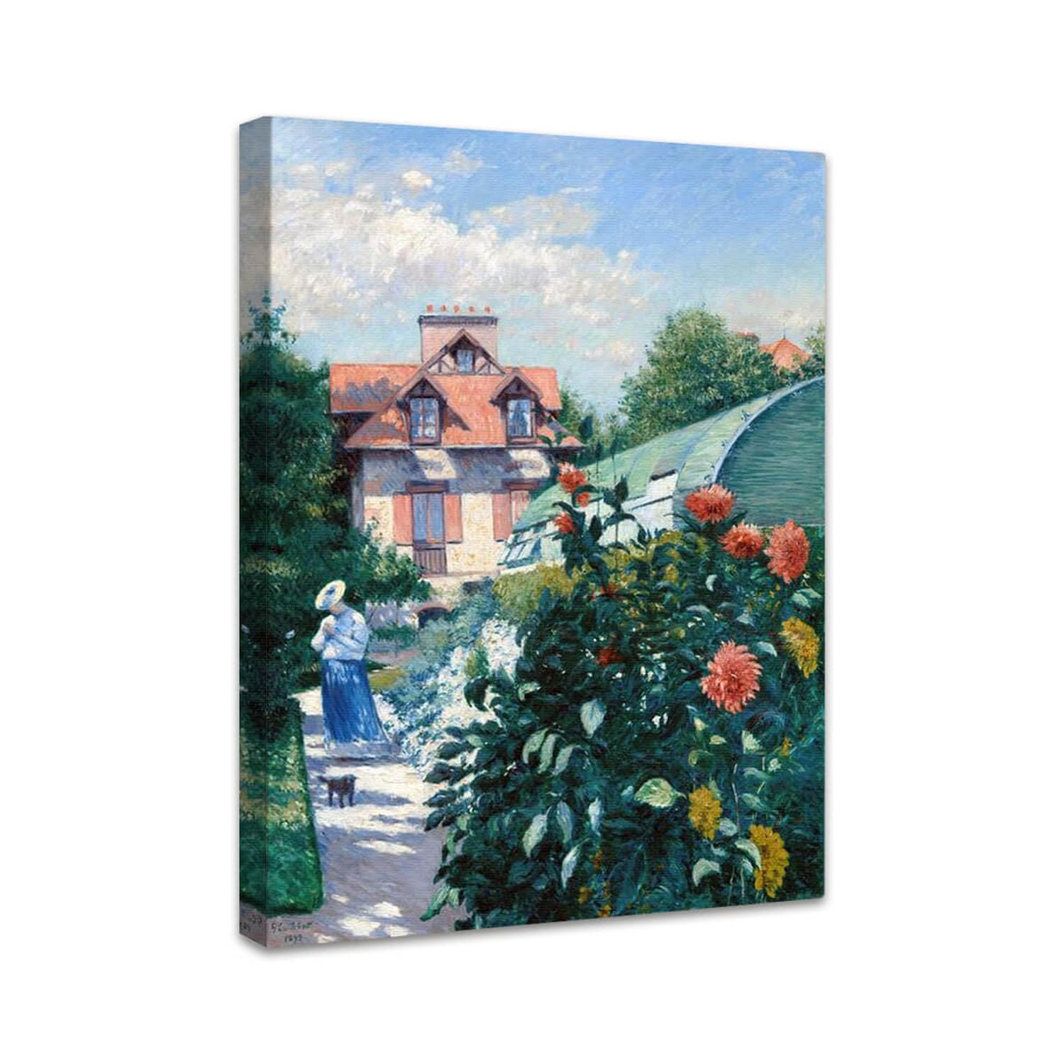 Dahlien, der Garten in Petit-Gennevilliers | Gustave Caillebotte