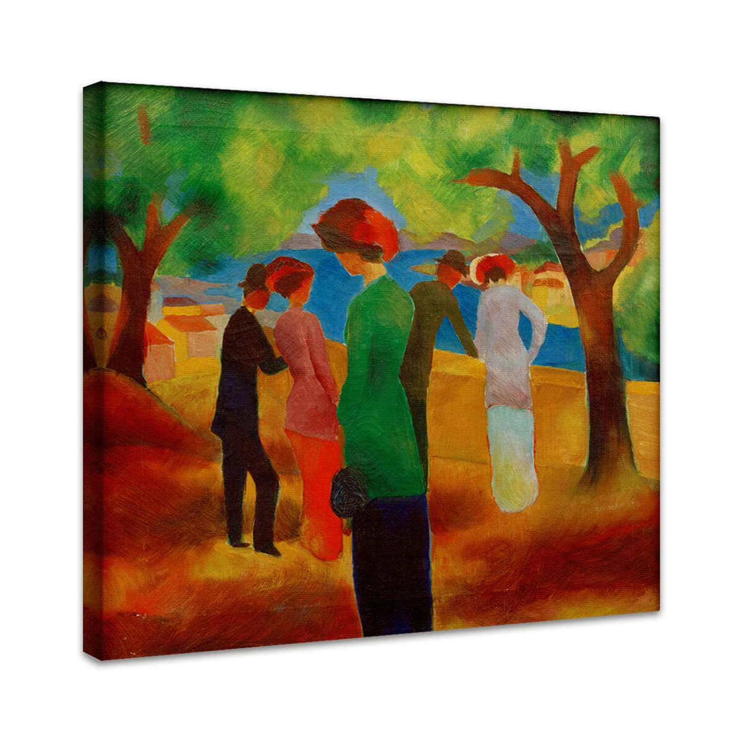 Dame in grüner Jacke | August Macke