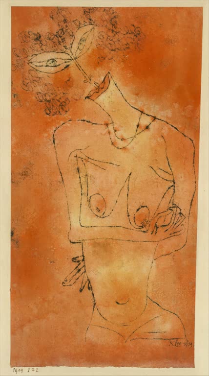Kunstdruck „Dame wandte den Kopf“ von Paul Klee, handgefertigt in Deutschland