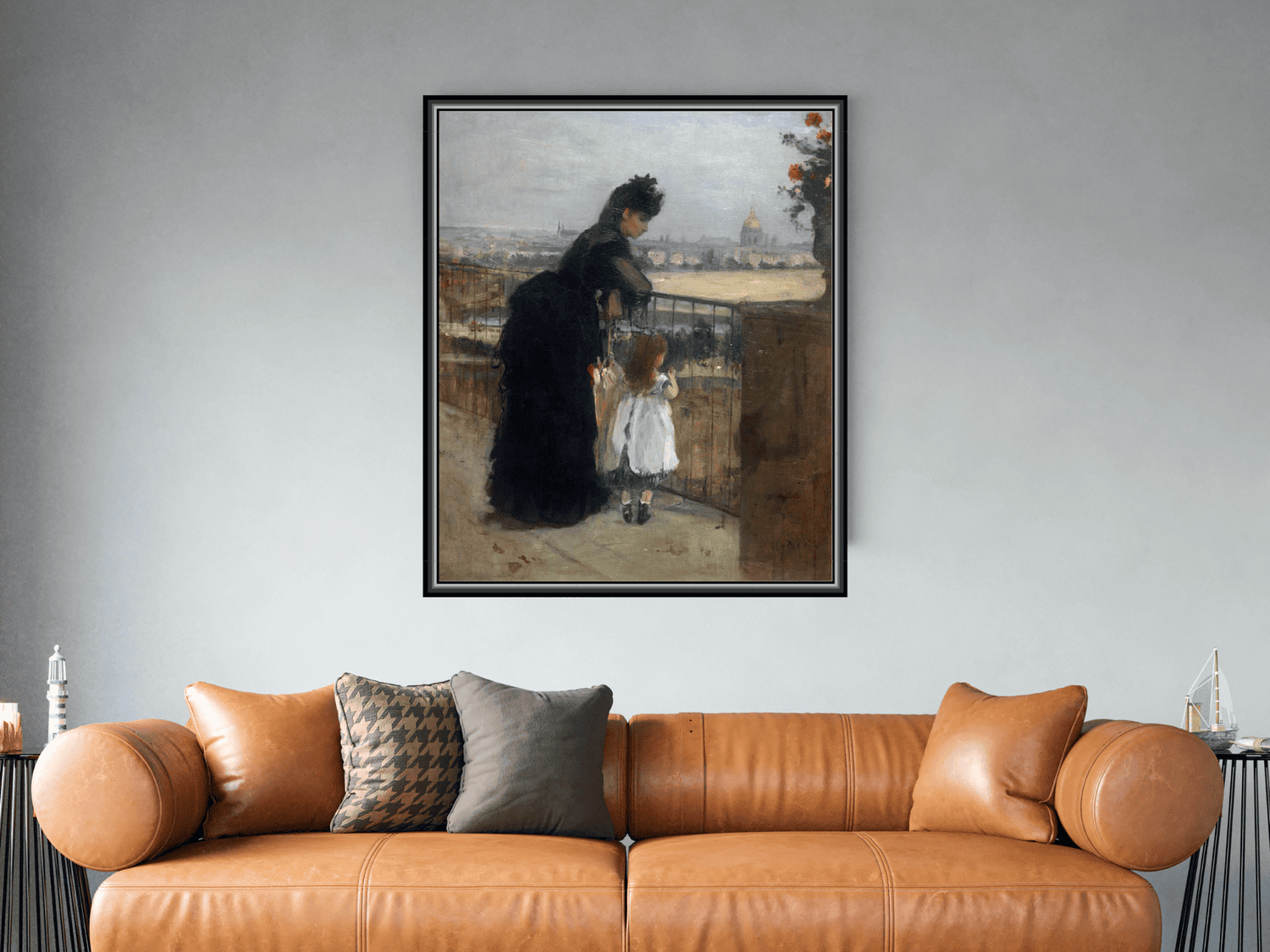 Dame und Kind auf der Morisot-Terrasse, Rue Franklin | Berthe Morisot