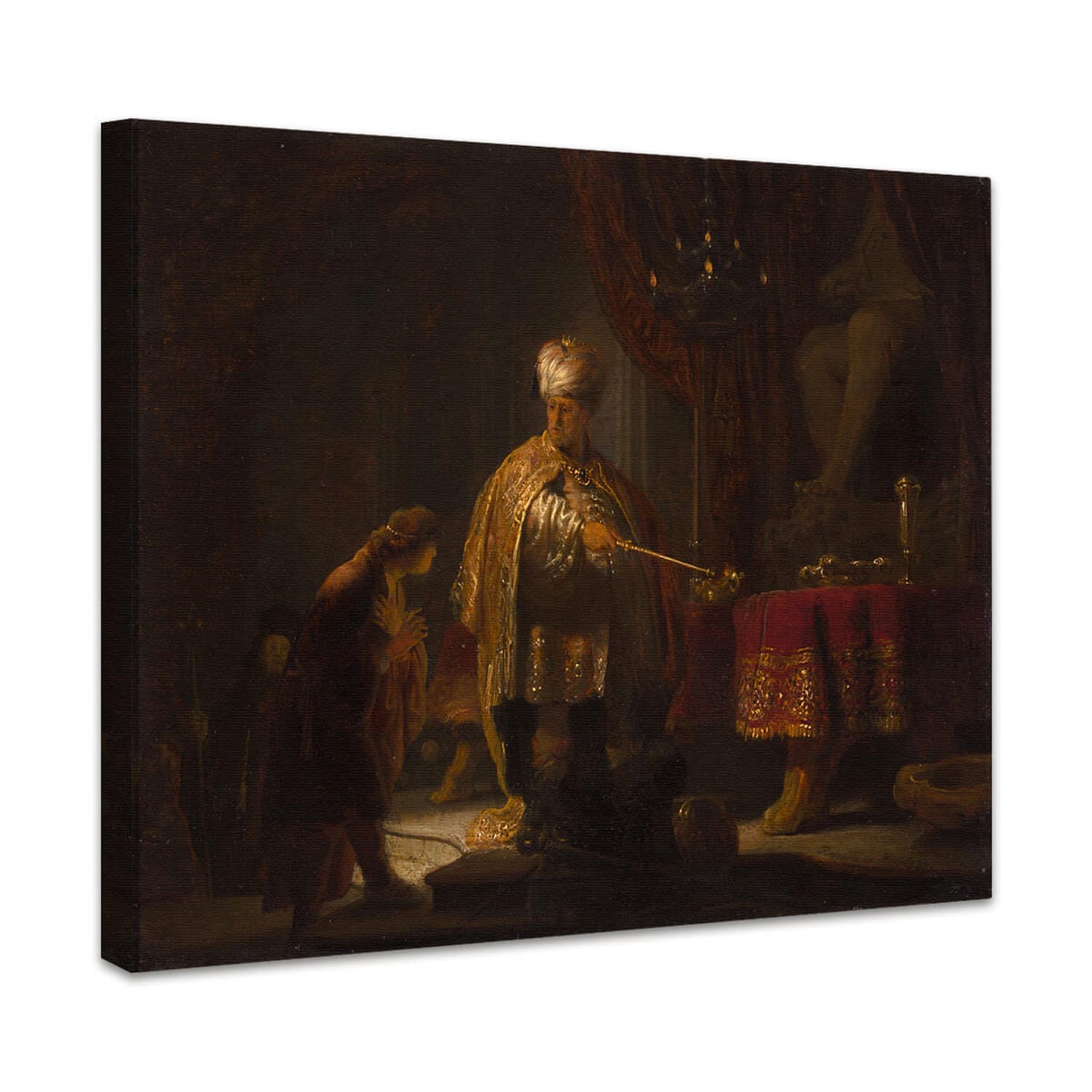 Daniel und Kyros vor dem Götzen Bel | Rembrandt van Rijn