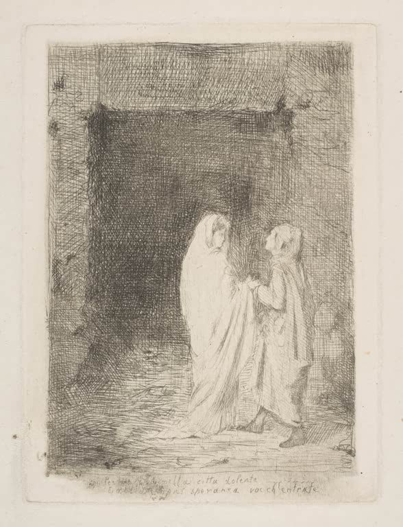 Kunstdruck des Gemäldes „Dante und Vergil“ von Edgar Degas, detailgetreu reproduziert und in Deutschland von Hand gefertigt.