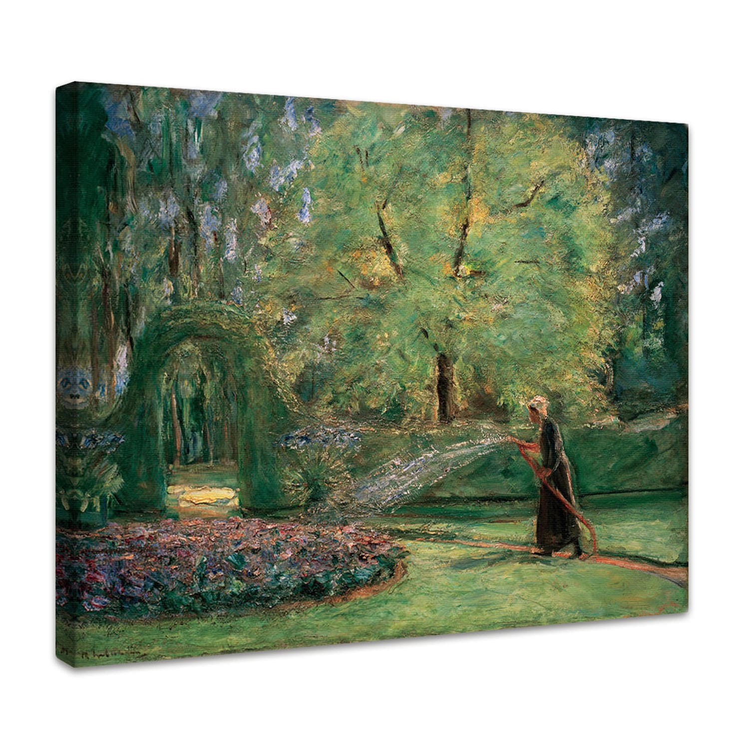 Das Rondell im Heckengarten mit Blumensprengerin | Max Liebermann