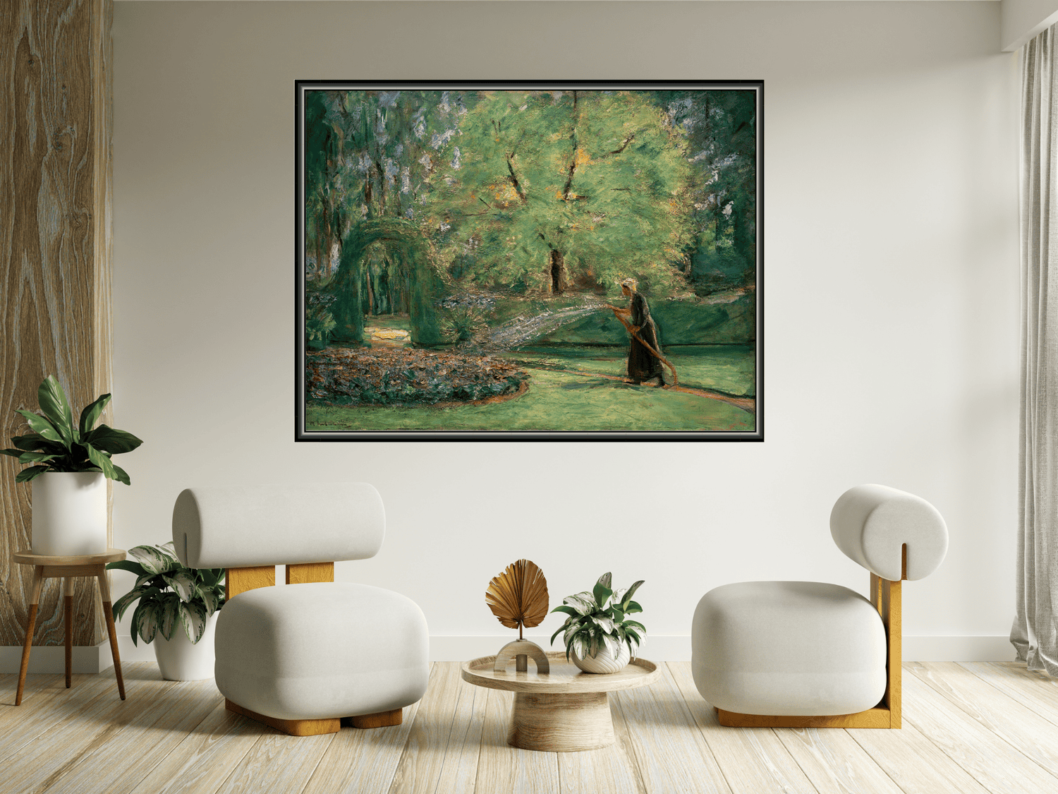 Das Rondell im Heckengarten mit Blumensprengerin | Max Liebermann