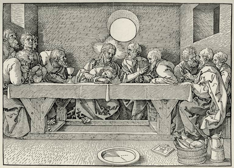Kunstdruck des Gemäldes „Das Abendmahl“ von Albrecht Dürer. Hochwertiger Fine-Art-Druck, in Deutschland per Hand gefertigt, erhältlich auf Leinwand oder als Poster.