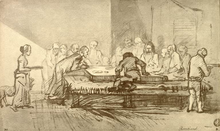 Kunstdruck „Das Abendmahl“ von Rembrandt van Rijn