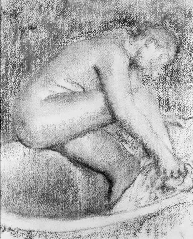 Kunstdruck des Gemäldes „Das Bad“ von Edgar Degas, detailgetreu umgesetzt und hochwertig in Deutschland produziert.