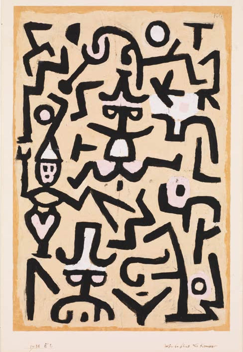 Kunstdruck „Das Flugblatt des Komödianten“ von Paul Klee
