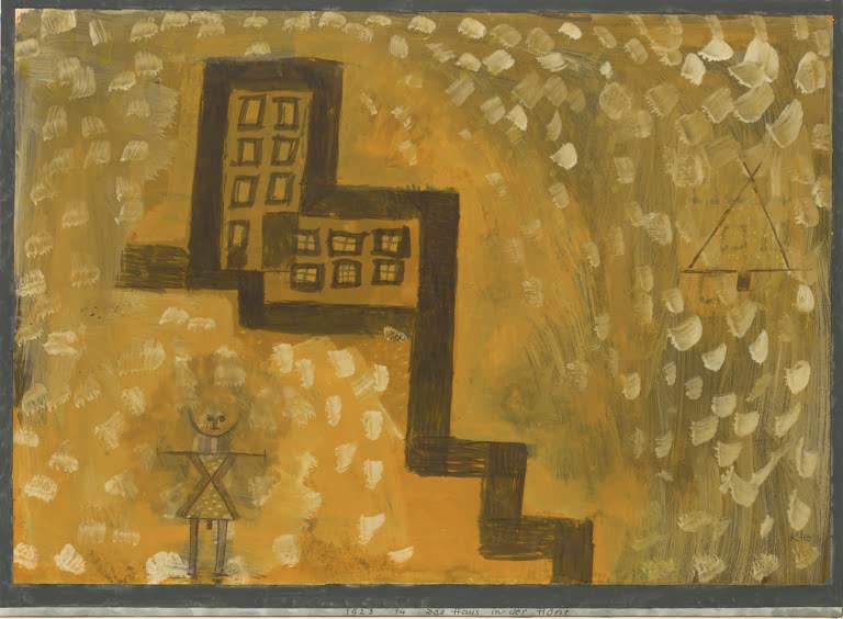 Kunstdruck „Das Haus auf dem Hügel“ von Paul Klee

