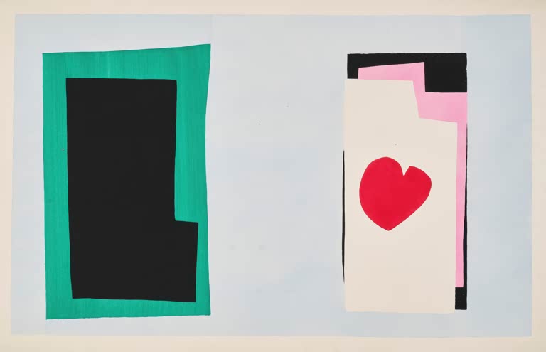 Kunstdruck „Das Herz“ von Henri Matisse mit ausdrucksstarker, farbenfroher Darstellung eines Herzens