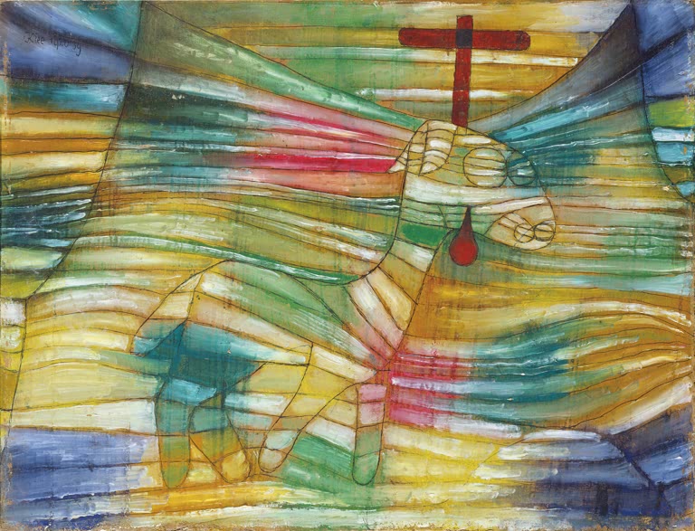 Kunstdruck von „Das Lamm“ von Paul Klee mit stilisierter Tierdarstellung und charakteristischer abstrakter Formensprache.