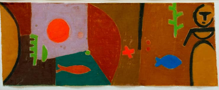 Kunstdruck „Das Märchen von den beiden Fischen“ von Paul Klee, handgefertigt in Deutschland