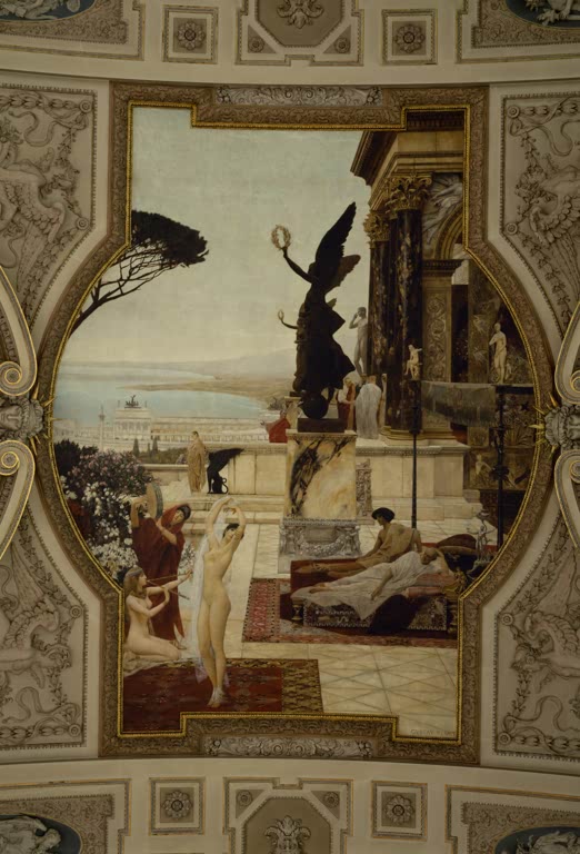 Kunstdruck des Gemäldes „Das antike Theater in Taormina“ von Gustav Klimt – hochwertige Reproduktion der italienischen Landschaftsansicht.