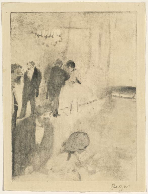 Kunstdruck des Gemäldes „Das grüne Zimmer“ von Edgar Degas, detailgetreu als Kunstdruck umgesetzt und in Deutschland von Hand gefertigt.