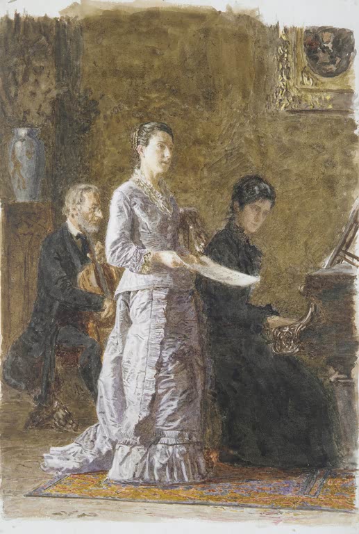 Kunstdruck des Gemäldes Das jammernde Lied von Thomas Eakins, handgefertigt in Deutschland