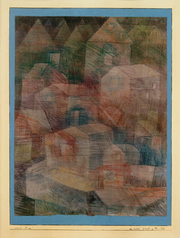 Kunstdruck „Das letzte Dorf im Ph.–Tal“ von Paul Klee, handgefertigt in Deutschland