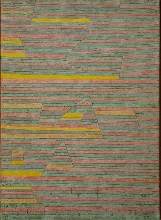 Kunstdruck „Denkmäler bei G.“ von Paul Klee