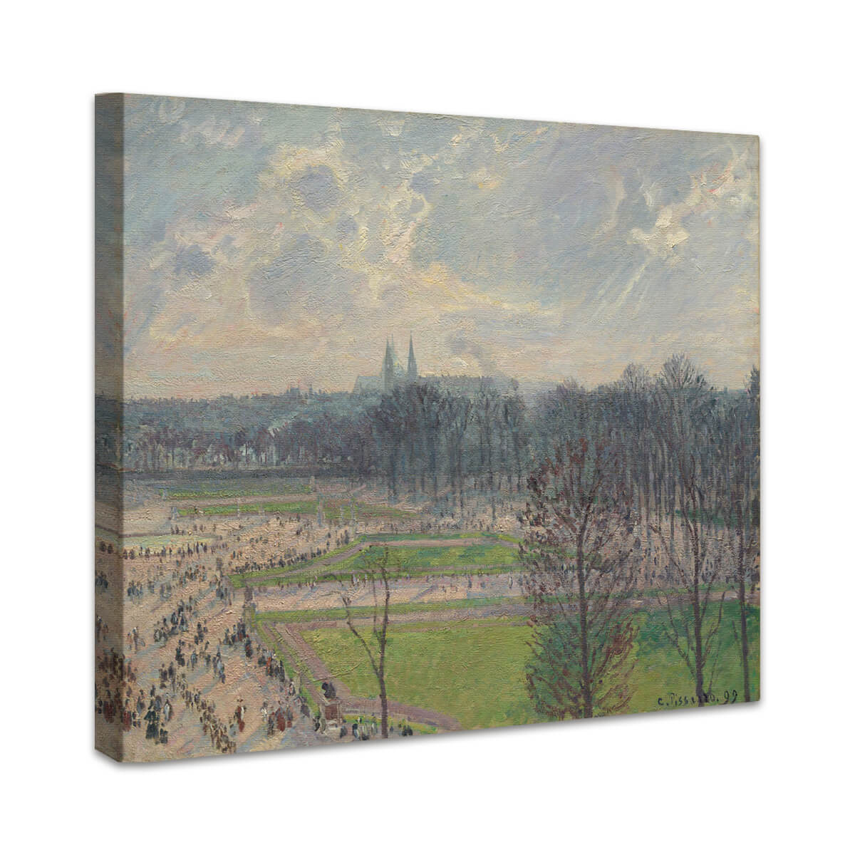 Der Garten der Tuilerien an einem Winternachmittag | Camille Pissarro