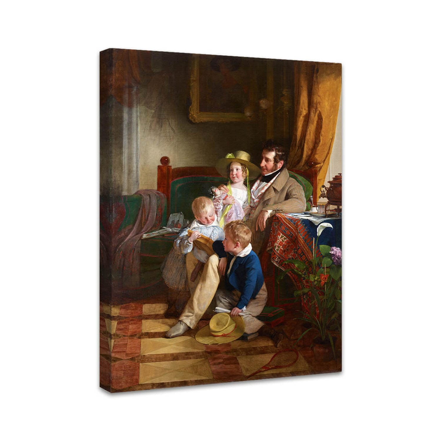 Der Textilfabrikant Rudolf von Arthaber (1795-1867) und seine Kinder Rudolf, Emilie und Gustav | Friedrich von Amerling