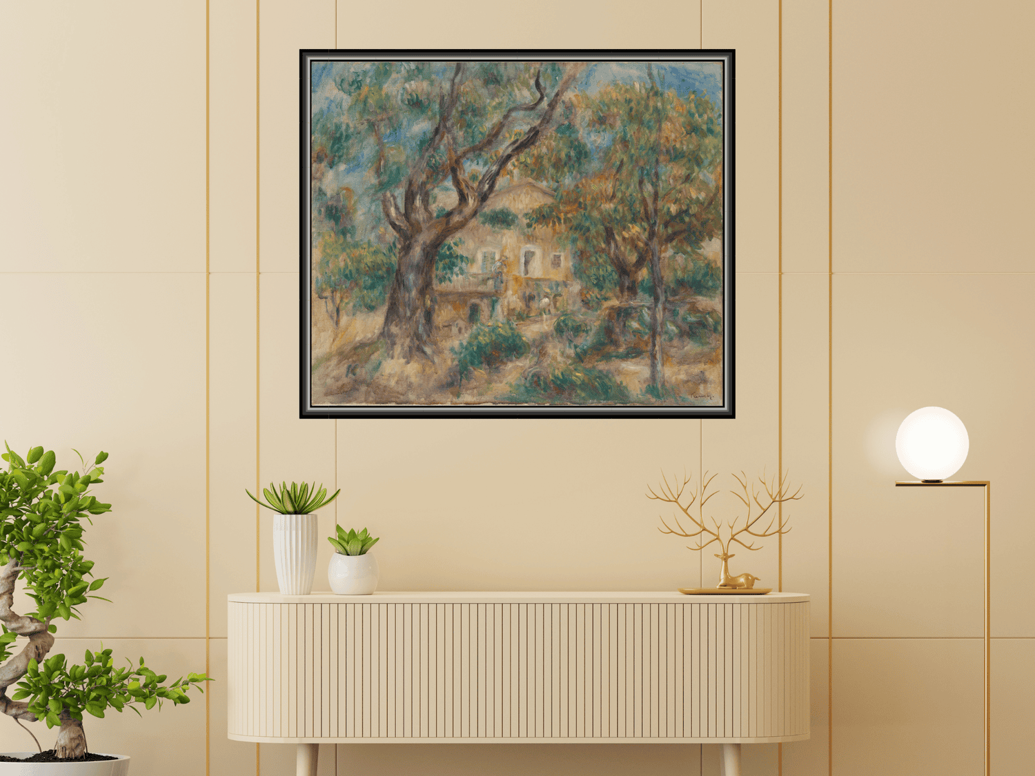 Der Bauernhof in Les Collettes, Cagnes | Pierre-Auguste Renoir