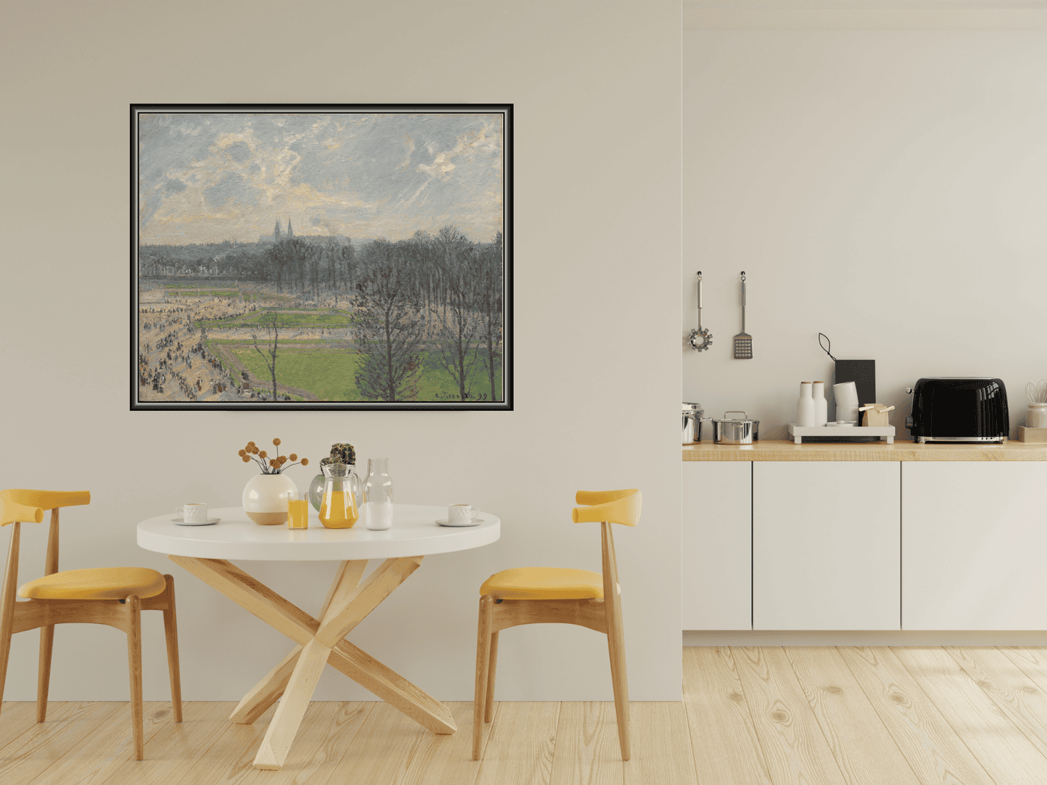 Der Garten der Tuilerien an einem Winternachmittag | Camille Pissarro