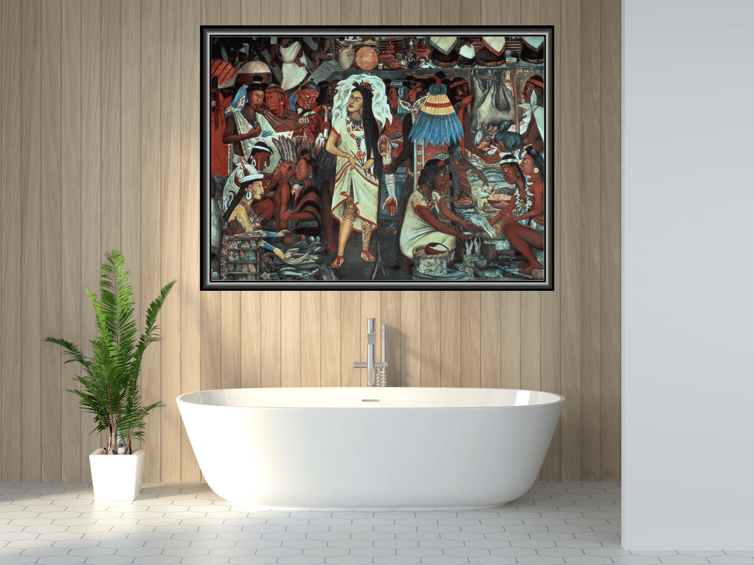 Der Markt von Tlatelolco | Diego Rivera