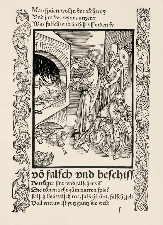 Kunstdruck von „Der Alchimist als Narr“ von Albrecht Dürer. Ausdrucksstarke Charakterstudie aus der Renaissance mit symbolischer Darstellung, in Deutschland handgefertigt.