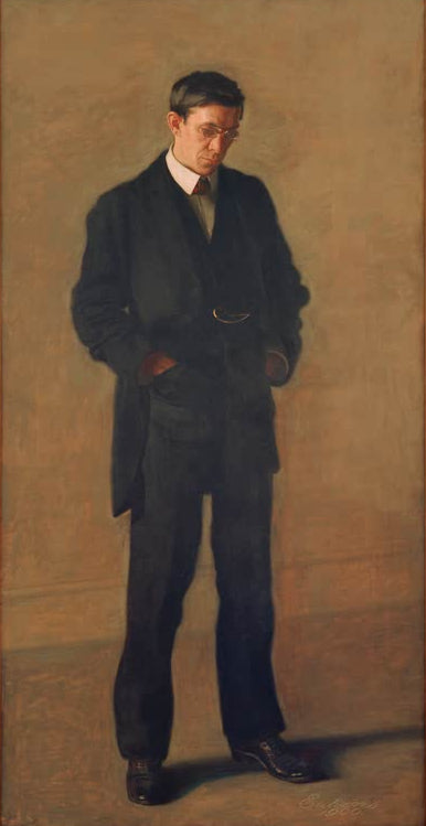 Kunstdruck von Der Denker: Bildnis Louis N. Kenton von Thomas Eakins mit nachdenklichem Porträt