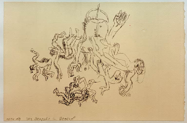 Kunstdruck „Der Deutsche im Geräuf“ von Paul Klee, handgefertigt in Deutschland