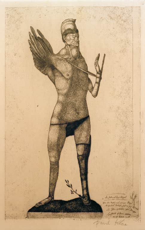 Kunstdruck „Der Held mit dem Flügel“ von Paul Klee, handgefertigt in Deutschland