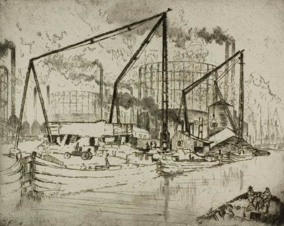 Der Illinois- und Michigan-Kanal von Bror Julius Olsson Nordfeldt als Kunstdruck, handgefertigt in Deutschland, erhältlich als Poster oder Leinwand.