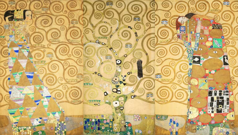 Kunstdruck des Gemäldes „Der Lebensbaum“ von Gustav Klimt – hochwertige Reproduktion des berühmten Jugendstil-Kunstwerks mit ornamentaler Symbolik.