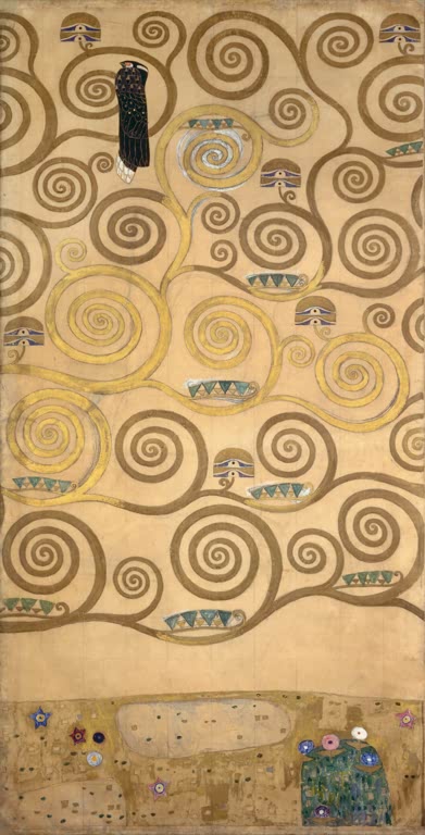 Kunstdruck des Gemäldes „Der Lebensbaum (rechter innerer Teil)“ von Gustav Klimt – hochwertige Reproduktion des berühmten Jugendstil-Kunstwerks.