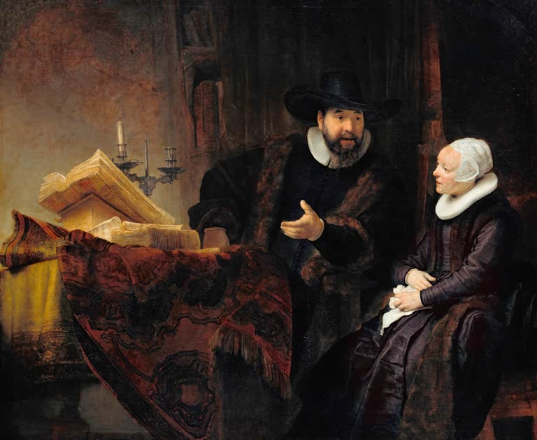 Kunstdruck Der Mennonitenprediger Anslo und seine Frau von Rembrandt van Rijn