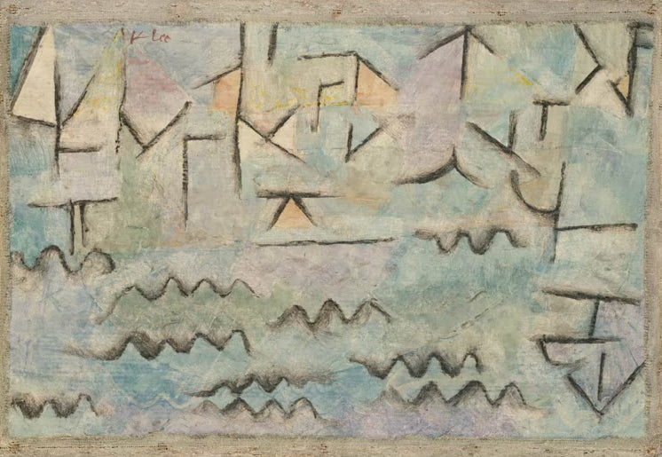 Kunstdruck „Der Rhein bei Duisburg“ von Paul Klee