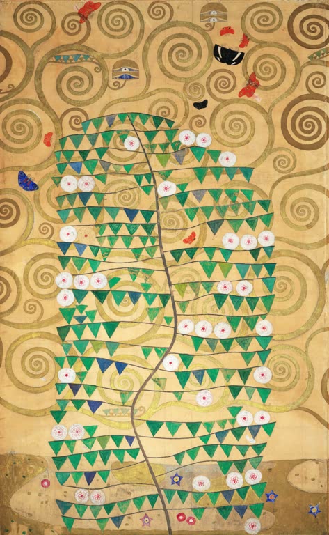 Kunstdruck von „Der Rosenstrauch“ von Gustav Klimt mit üppiger Blütenpracht und harmonischer Farbkomposition. In Deutschland von Hand gefertigt, als Leinwand oder Poster erhältlich.