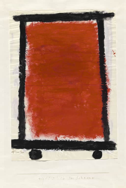 Kunstdruck „Der Schrank“ von Paul Klee mit abstrakter Komposition und geometrischen Formen