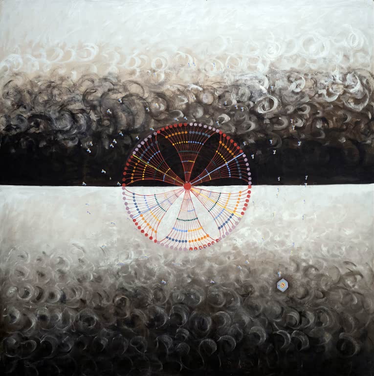 Kunstdruck „Der Schwan, Nr. 10, Gruppe IX SUW“ von Hilma af Klint mit abstrakter, symbolischer Komposition