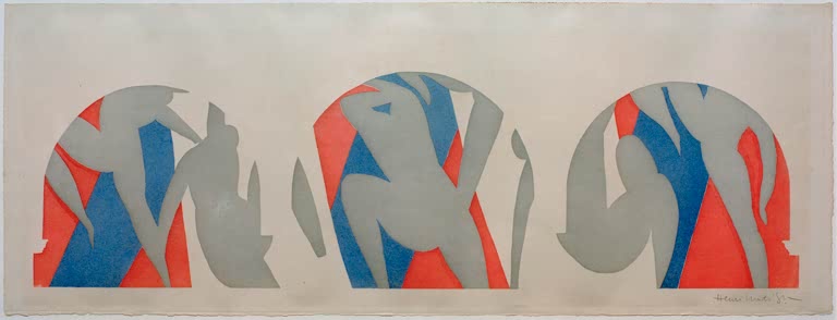 Kunstdruck des Gemäldes „Der Tanz, grau, blau, rosa“ von Henri Matisse, handgefertigt in Deutschland, erhältlich als Leinwand oder Poster.