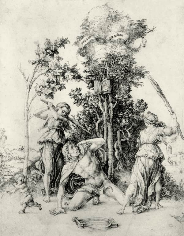 Kunstdruck von „Der Tod des Orpheus“ von Albrecht Dürer. Ausdrucksstarke mythologische Darstellung aus der Renaissance mit Orpheus-Motiv, in Deutschland handgefertigt.