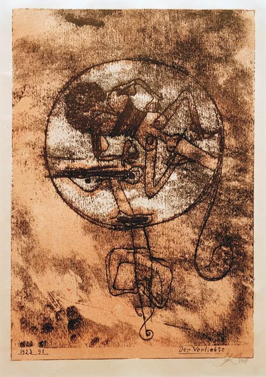 Kunstdruck des Gemäldes Der Verliebte von Paul Klee, handgefertigt in Deutschland als hochwertiger Kunstdruck.