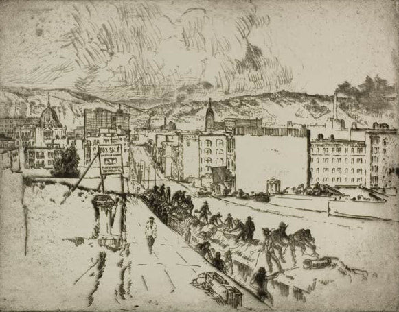 Der aufziehende Nebel von Bror Julius Olsson Nordfeldt als Kunstdruck, handgefertigt in Deutschland, erhältlich als Poster oder Leinwand.