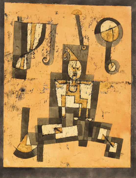 Kunstdruck „Der gefangene Pierrot“ von Paul Klee, handgefertigt in Deutschland