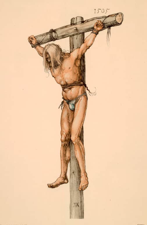 Kunstdruck des Gemäldes „Der gute Schächer“ von Albrecht Dürer. Hochwertiger Fine-Art-Druck, in Deutschland per Hand gefertigt, erhältlich auf Leinwand oder als Poster.