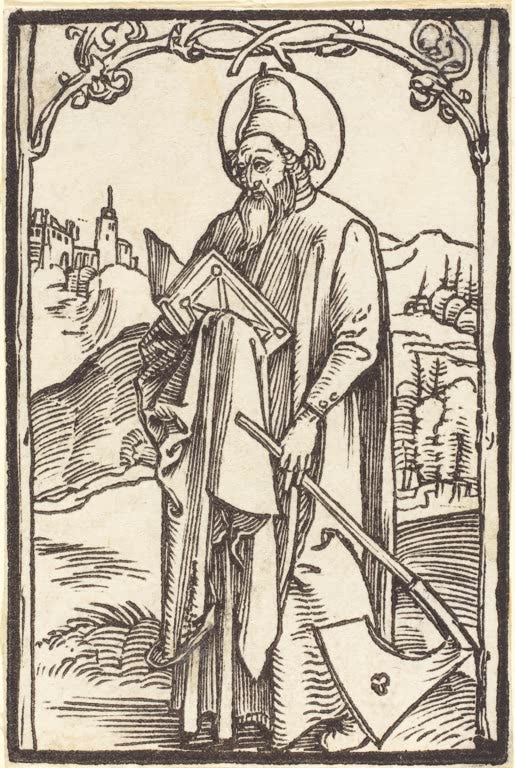 Kunstdruck „Der heilige Matthias“ von Albrecht Dürer mit feiner Heiligendarstellung im Stil der Renaissance